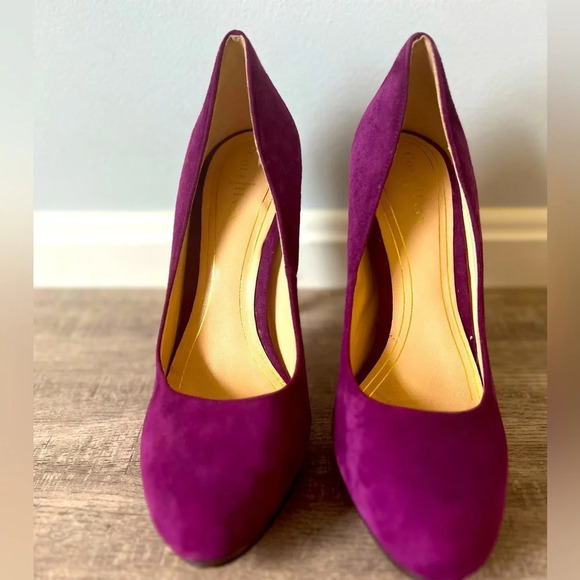 Cole Haan Shoes - Cole Haan Purple Suede Heels